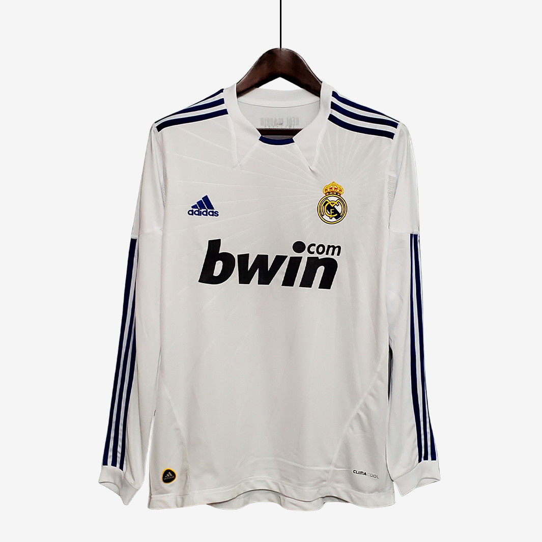 1-435 Real Madrid 2010/11 Home Jersey Long Sleeve Retro Version - Image 1