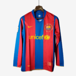 Barcelona 2007/08 Home Jersey Long Sleeve  Retro Version