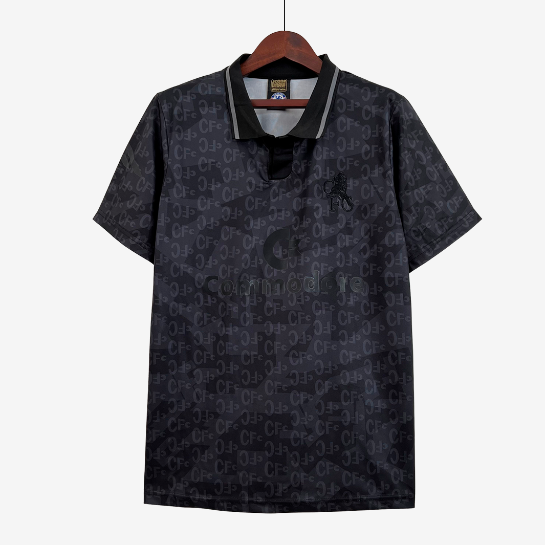 6-19 Chelsea 1992 Black Out Jersey – Retro Version - Image 1