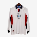 England 1998 Home Jersey Long Sleeve  Retro Version