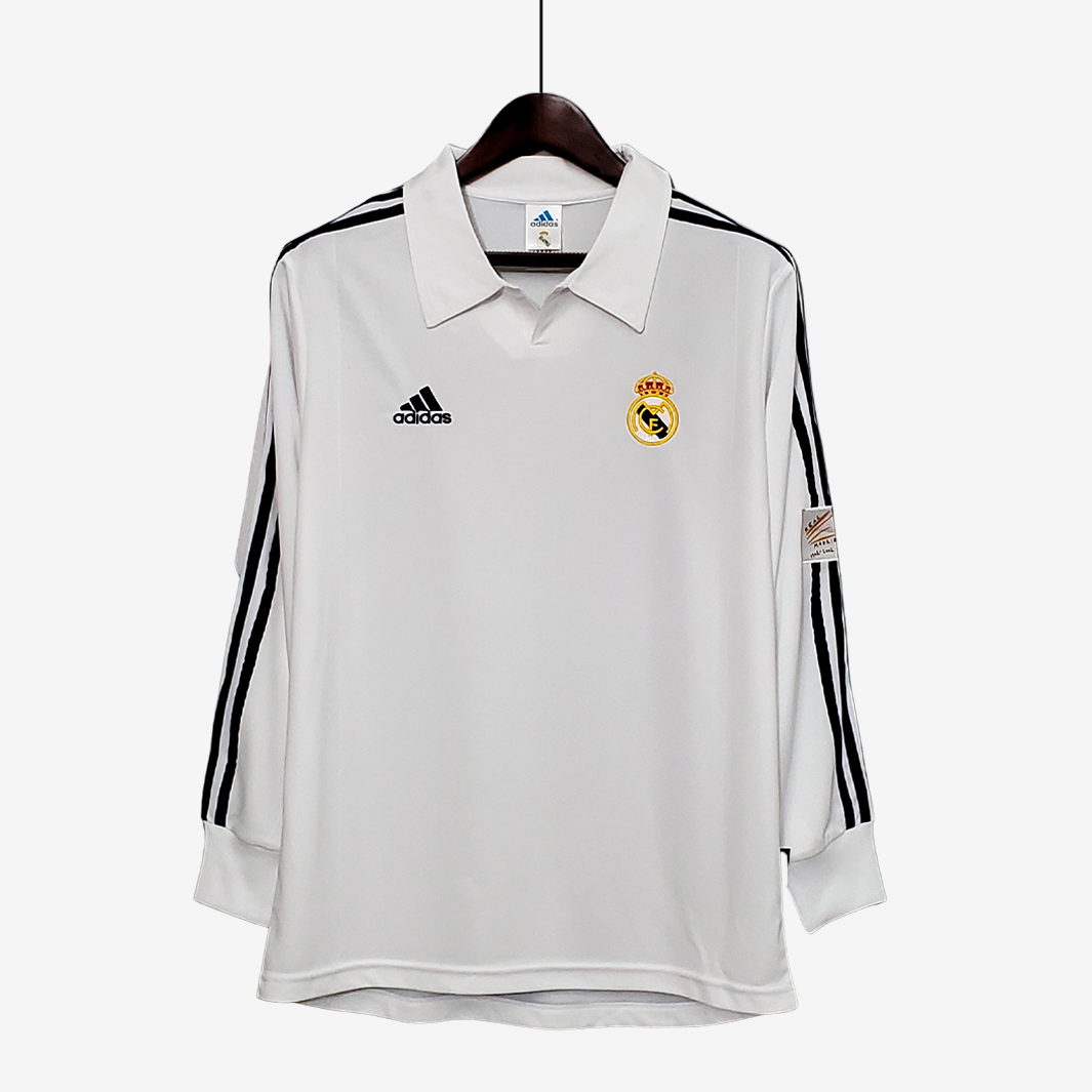 8-186 Real Madrid 2002/03 Home Jersey Long Sleeve Retro Version - Image 1