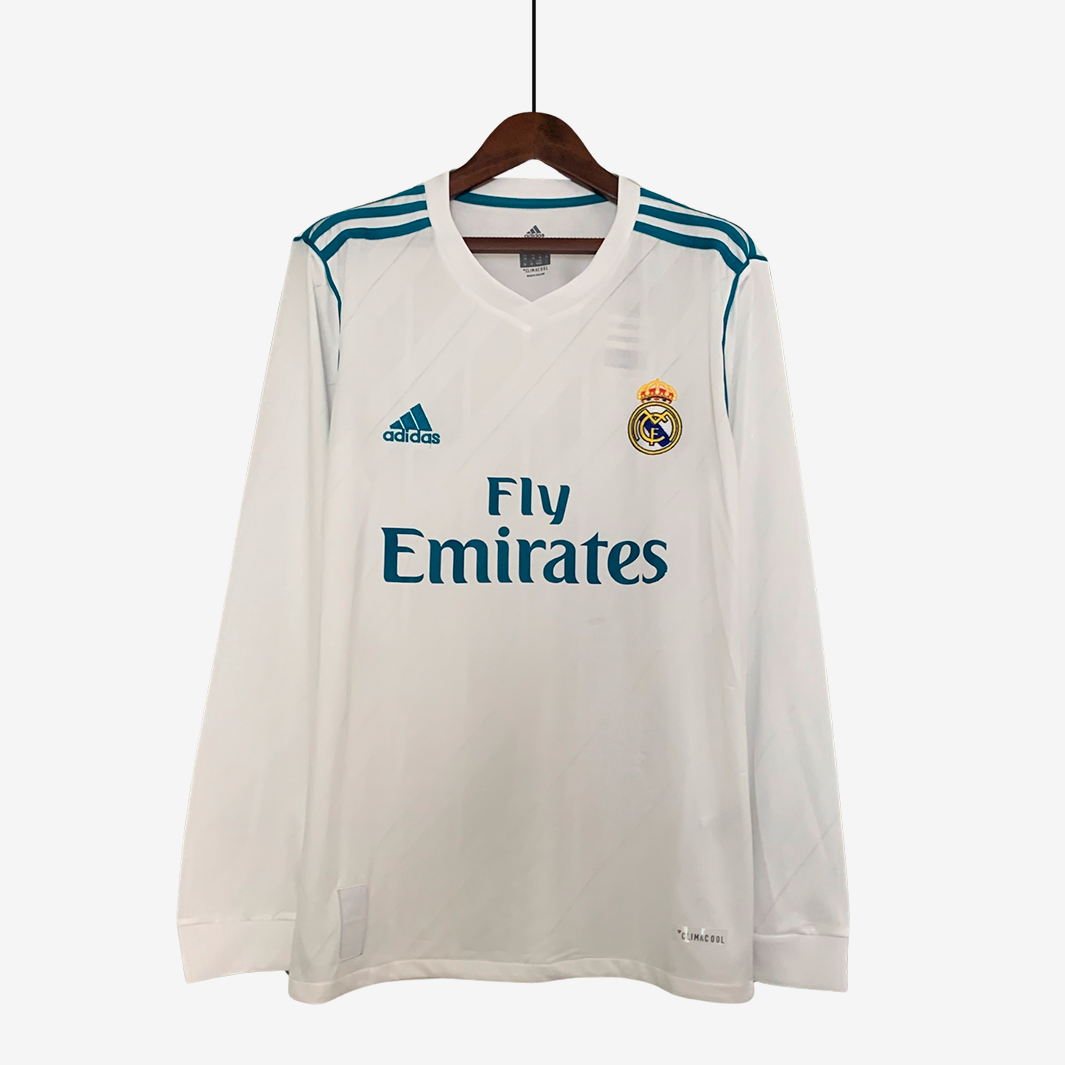 8-72_7f6351b5-f110-45ca-993d-fa5c9e64b2e9 Real Madrid 2017/18 Home Jersey Long Sleeve – Retro Version - Image 1