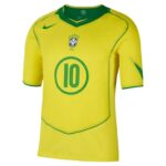 Brazil Total 90 2004 Ronaldinho #10 Home Jersey Reissue  Fan Version