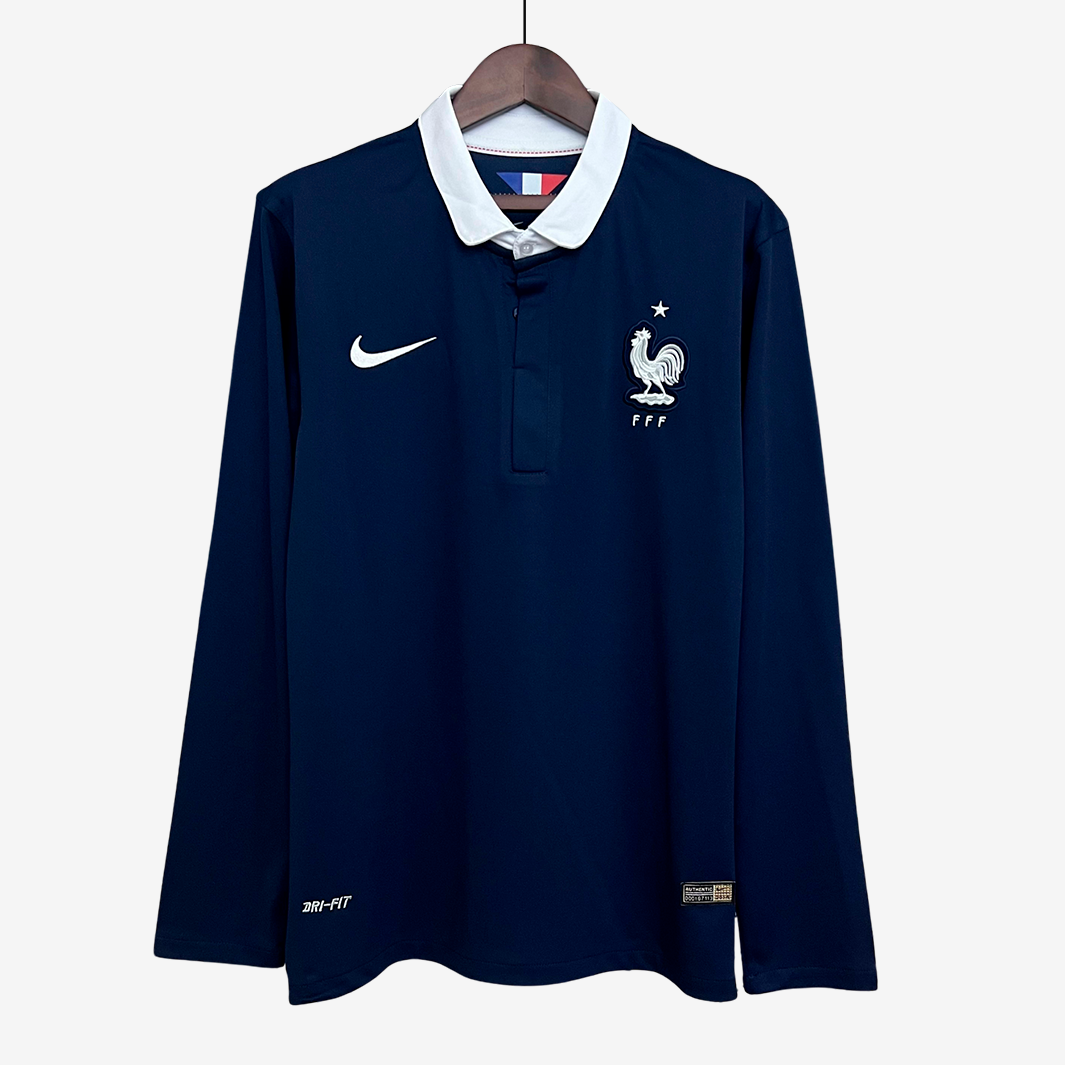 site-5 France 2014 Home Jersey Long Sleeve – Retro Version - Image 1
