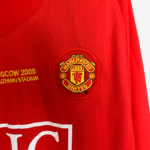 Manchester United 2007/08 Home Jersey Long Sleeve Champions League – Retro Version - Image 2