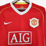 Manchester United 2006/07 Home Jersey Long Sleeve  Retro Version - Image 4