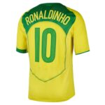 Brazil Total 90 2004 Ronaldinho #10 Home Jersey Reissue  Fan Version - Image 3