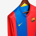 Barcelona 2006/07 Home Jersey Long Sleeve  Retro Version - Image 4