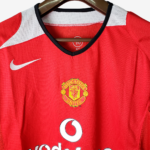 Manchester United 2005/06 Home Jersey Long Sleeve  Retro Version - Image 6