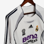Real Madrid 2006/07 Home Jersey Long Sleeve  Retro Version - Image 5