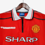 Manchester United 1998/99 Home Jersey Long Sleeve  Retro Version - Image 6