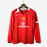 Manchester United 2005/06 Home Jersey Long Sleeve  Retro Version