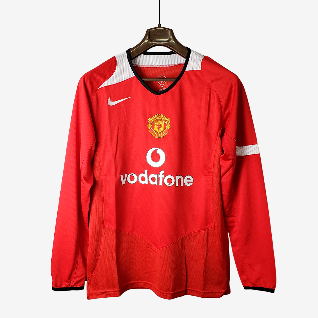 6-477 Manchester United 2005/06 Home Jersey Long Sleeve Retro Version - Image 1