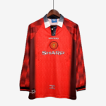 Manchester United 1996/98 Home Jersey Long Sleeve  Retro Version