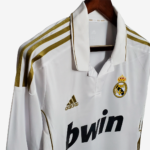 Real Madrid 2011/12 Home Jersey Long Sleeve  Retro Version - Image 9