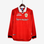 Manchester United 1999/00 Home Jersey Long Sleeve  Retro Version