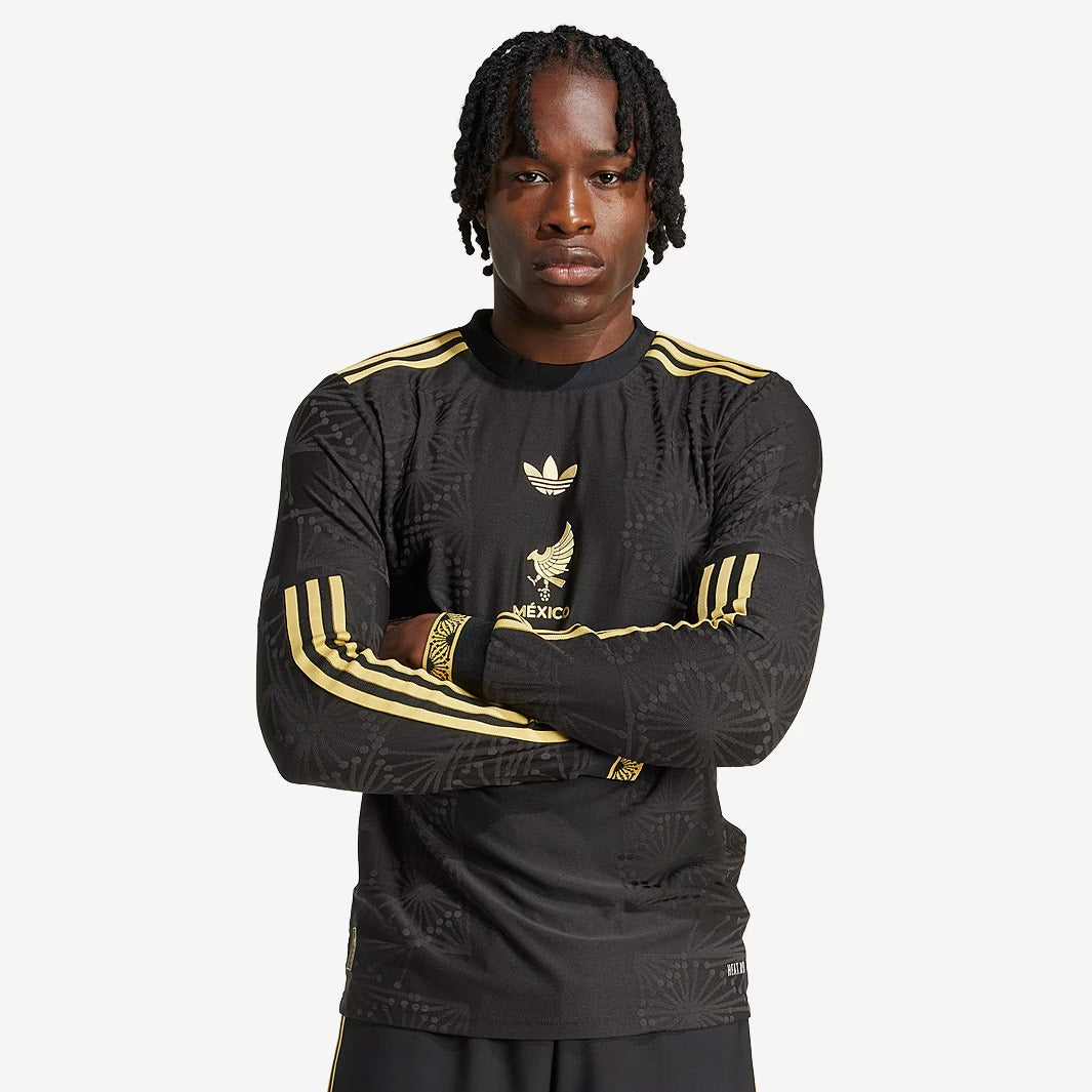 WhatsApp-Image-2025-09-08-at-14.12.30-4 Mexico 2025/26 Gold Jersey Long Sleeve – Fan Version - Image 1