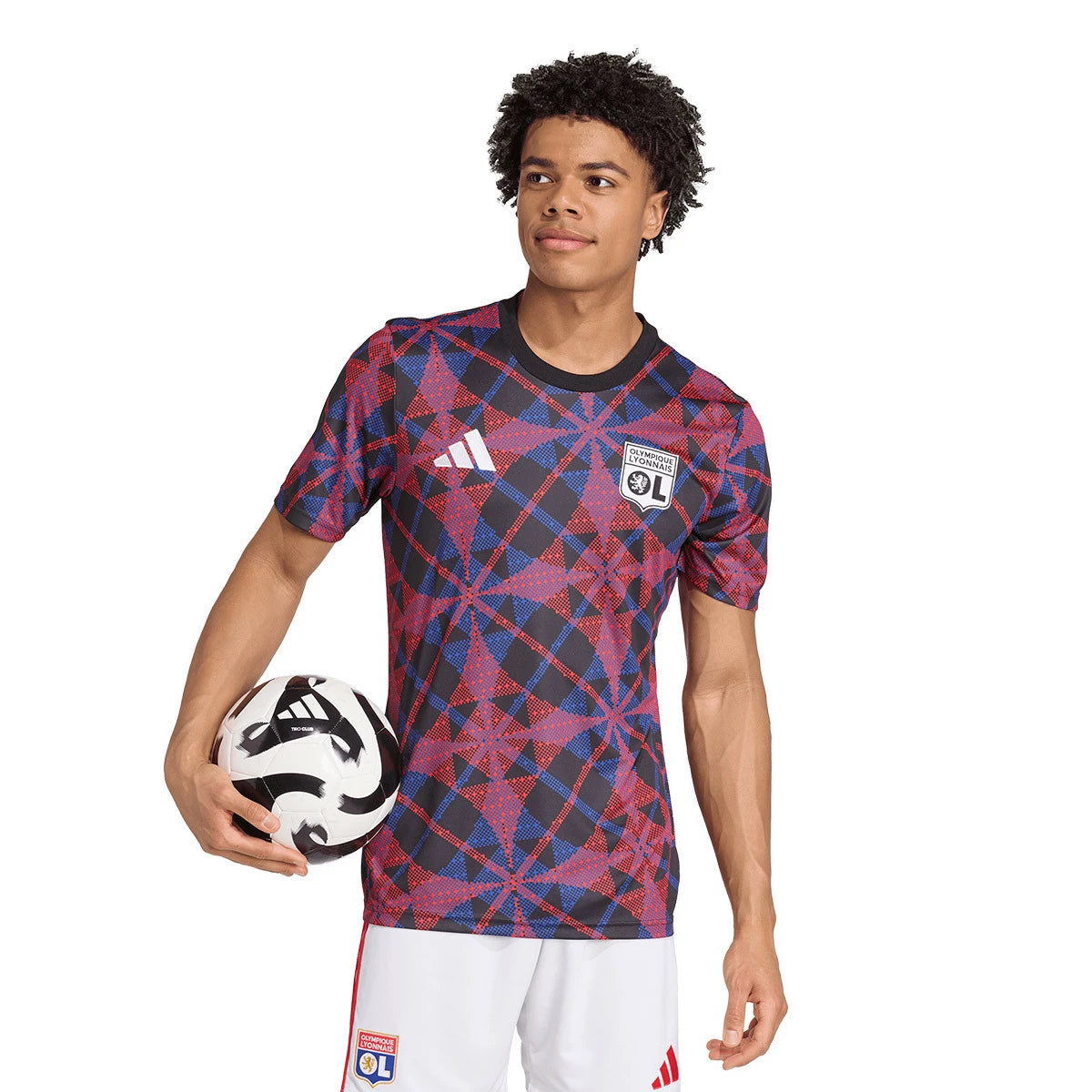 camiseta-adidas-olympique-lyon-pre-match-2025-2026-black-0 Lyon 2025/26 Pre-match Jersey – Fan Version - Image 1