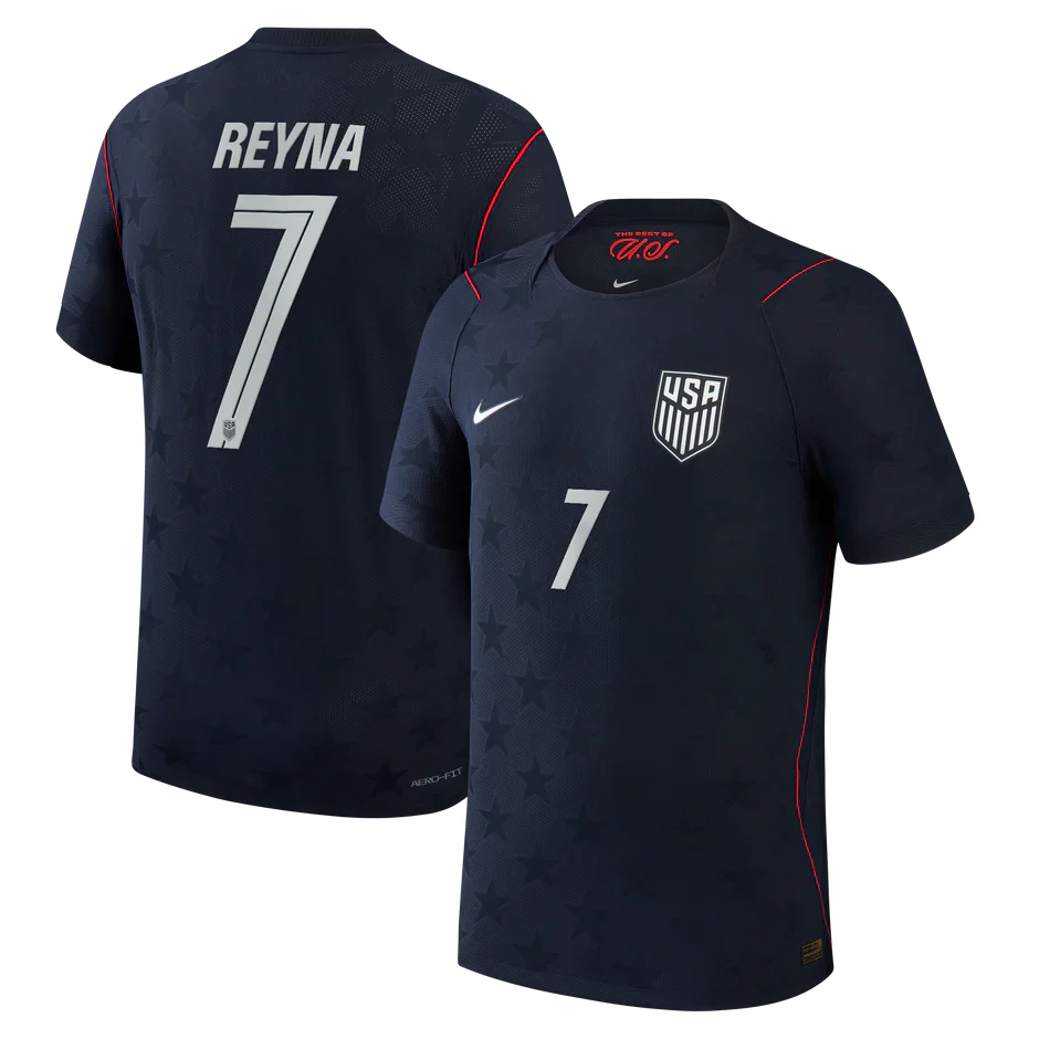 Reyna #7 USA World Cup 2026 Away Blue - Fan Version - Image 1
