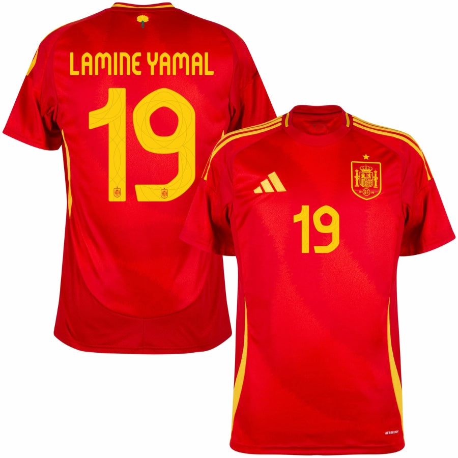 Spain Lamine Yamal 19 Home Fan Jersey 2025/26