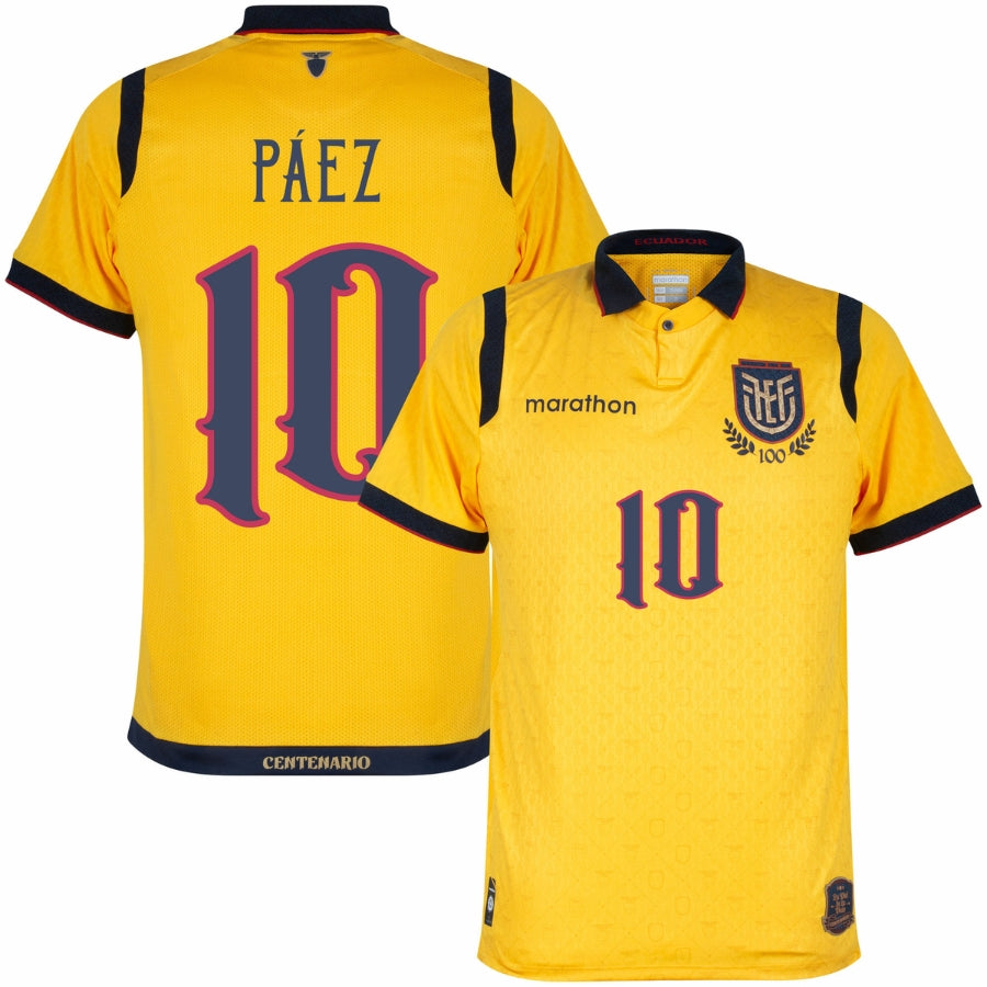 Ecuador Centenary Home Paez 10 Fan Jersey 2025/26