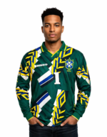 Brazil 1994 GK Long Sleeve Retro Taffarel #1 Brasil - Image 2