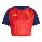 2026 Spain Women's Stadium Home Cropped Soccer Jersey - World Cup 2026 - Image 3